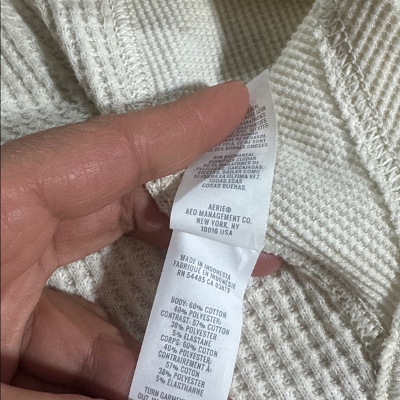 AAerie Women’s Anytime Fave Waffle Oversized Shirt  Sz M - Picture 9 of 9